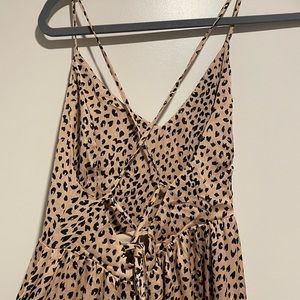 Cupshe size small crisscross tie back. Midi length. Leopard print